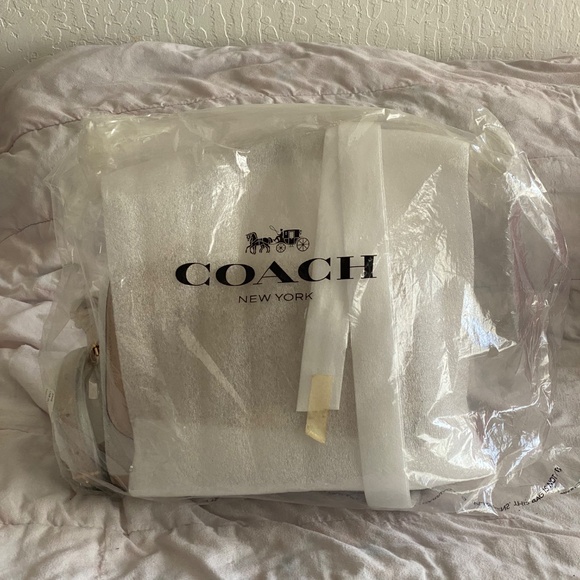 NEW Coach Tilly Top Handle With Linear Quilting Bag - Taupe - Picture 7 of 10